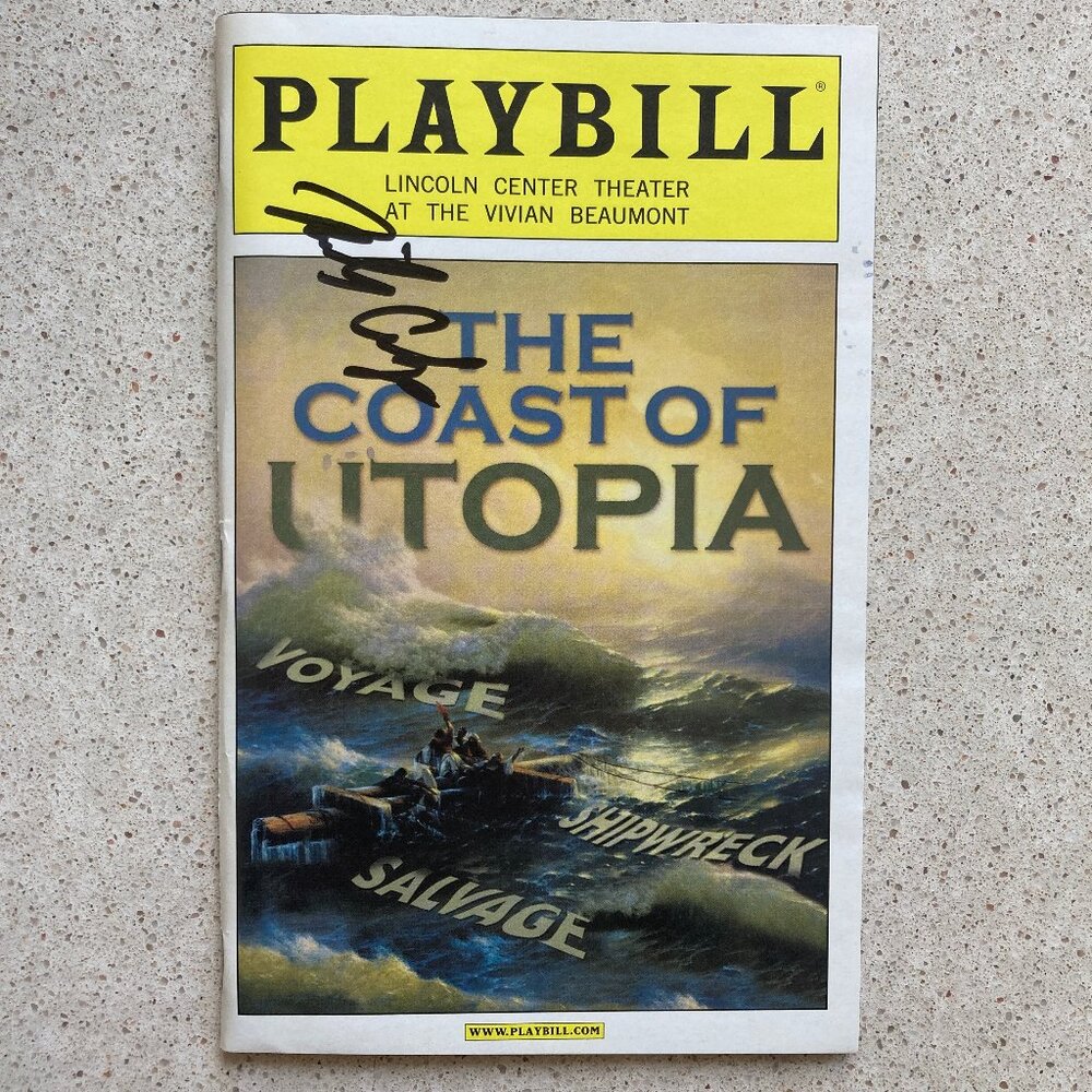 BILLY CRUDUP (Only) Signed Playbill THE COAST OF UTOPIA MARTHA PLIMPTON 2006